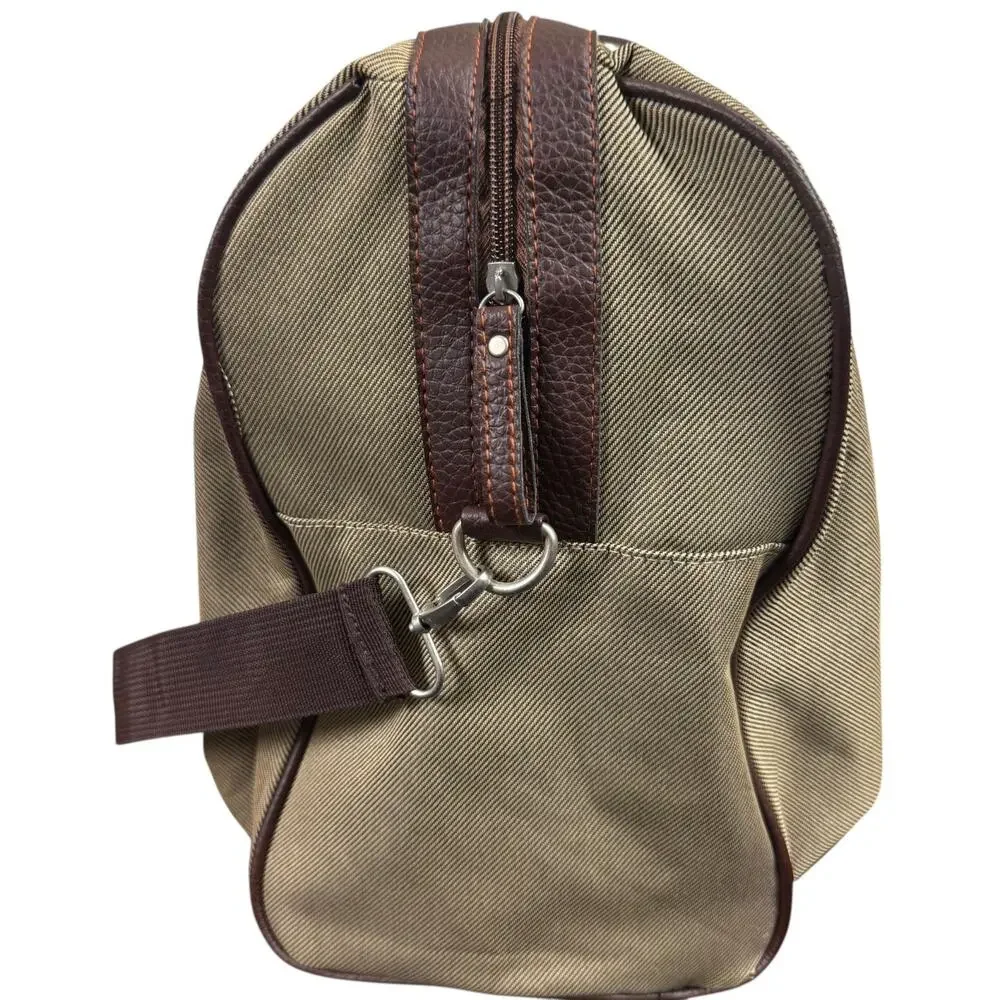 Tommy Bahama Lightweight Travel Weekender Duffle Bag Crossbody Strap Beige